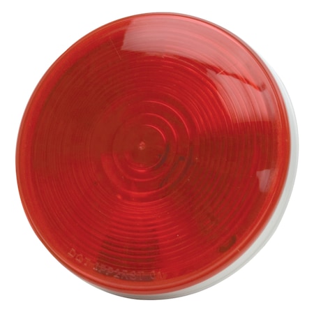 Truckspec 4" Round Sealed Light w/ 3-Prong Connector - Red, Bulk TS-4064X